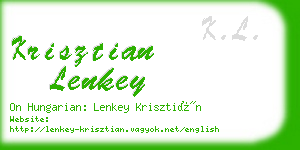 krisztian lenkey business card